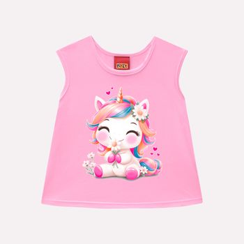 Conjunto Infantil Menina Unicórnio Kyly 1 / Rosa