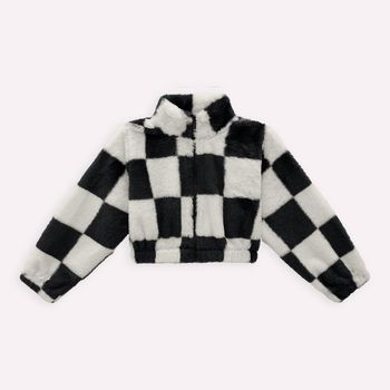 Jaqueta Infantil Menina Quadriculada Nanai 4 / Off White