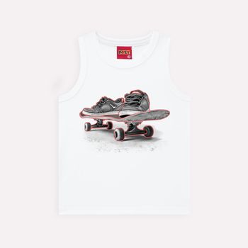 Regata Infantil Menino Skate Kyly 4 / Branco