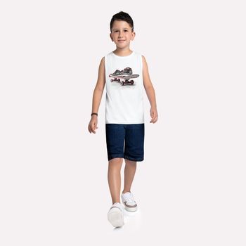 Regata Infantil Menino Skate Kyly 4 / Branco