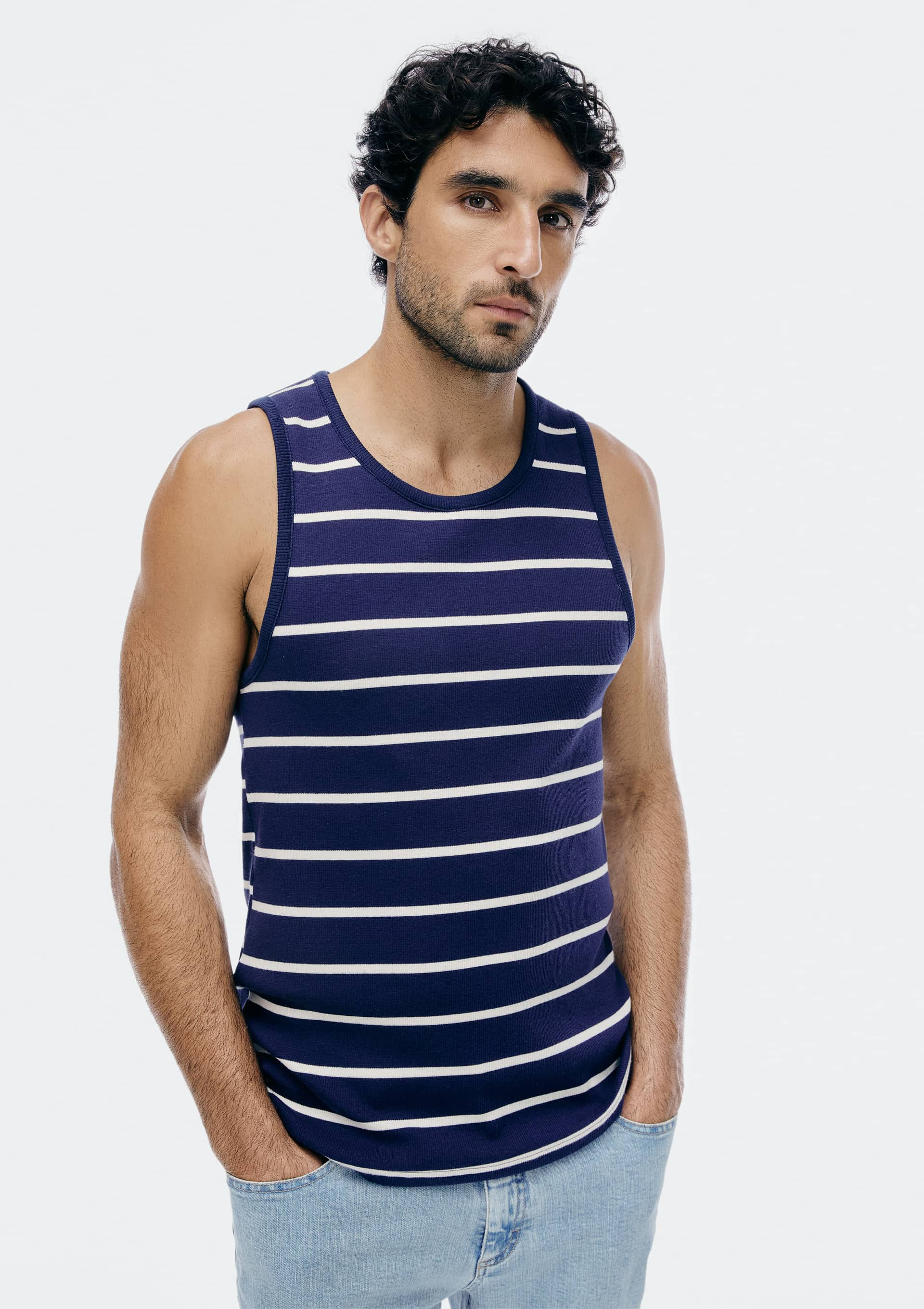 Regata Masculina Listrada Em Ribana