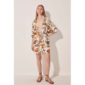 Capa Kimono Curto Peixes