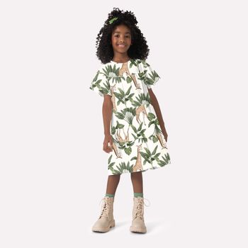 Vestido Infantil Menina Girafa Nanai 4 / Off White