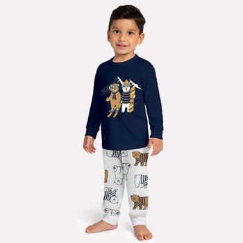 Pijama Infantil Menino Brilha no Escuro Kyly 1 / Branco