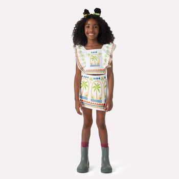 Conjunto Infantil Menina Palmeiras Nanai 6 / Branco