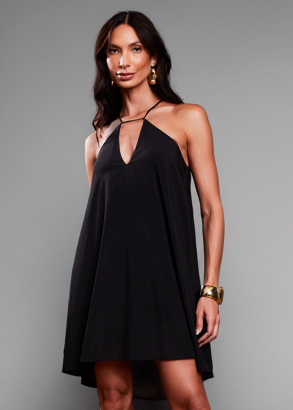 Vestido Sawary Degote Gota - 279986