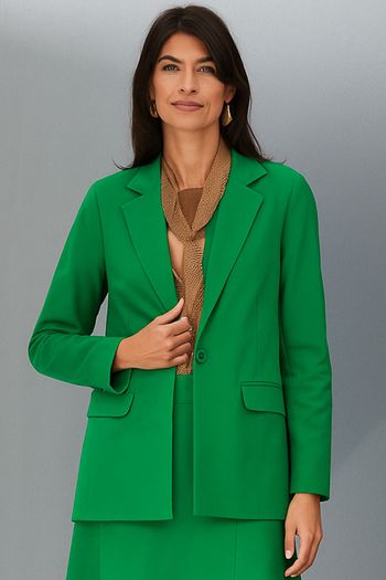 Blazer Feminino Faixa Kefera Smk Verde Médio PP / Verde Médio
