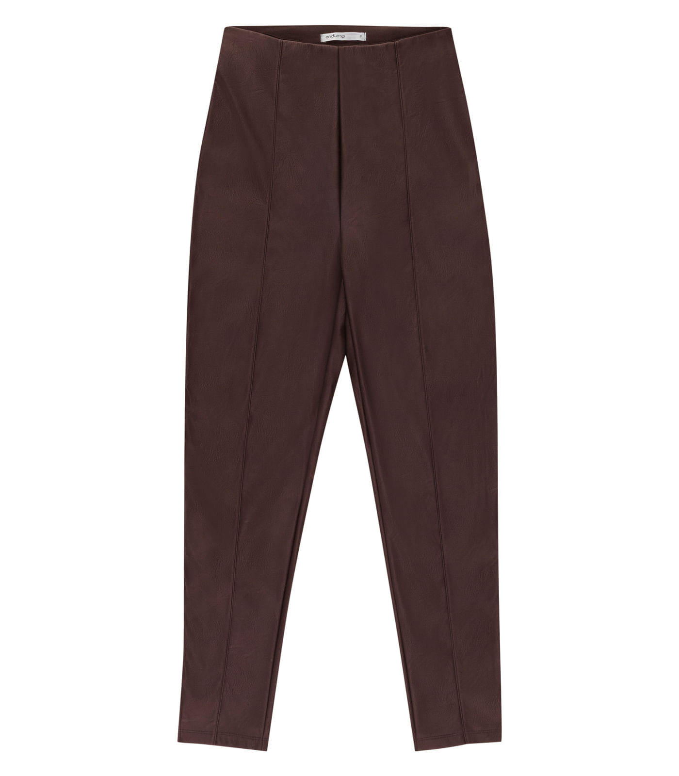Calça Feminina Skinny de Couro Sintético Endless Marrom