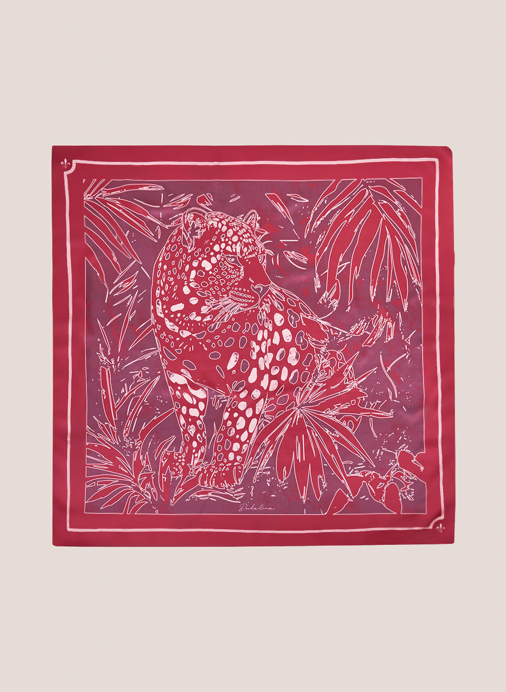 Lenço Leopardo Outline Dudalina Feminino