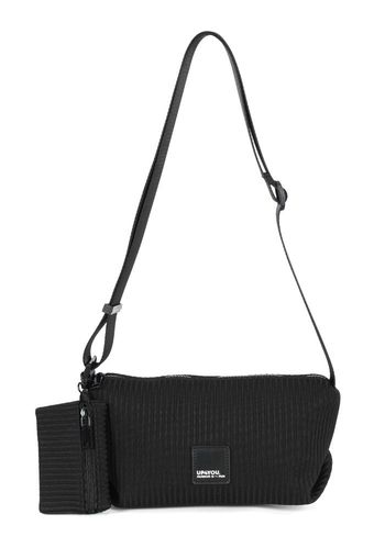 Bolsa Baguete Pequena Tranversal Malha Inverno Up4you Único / Preto