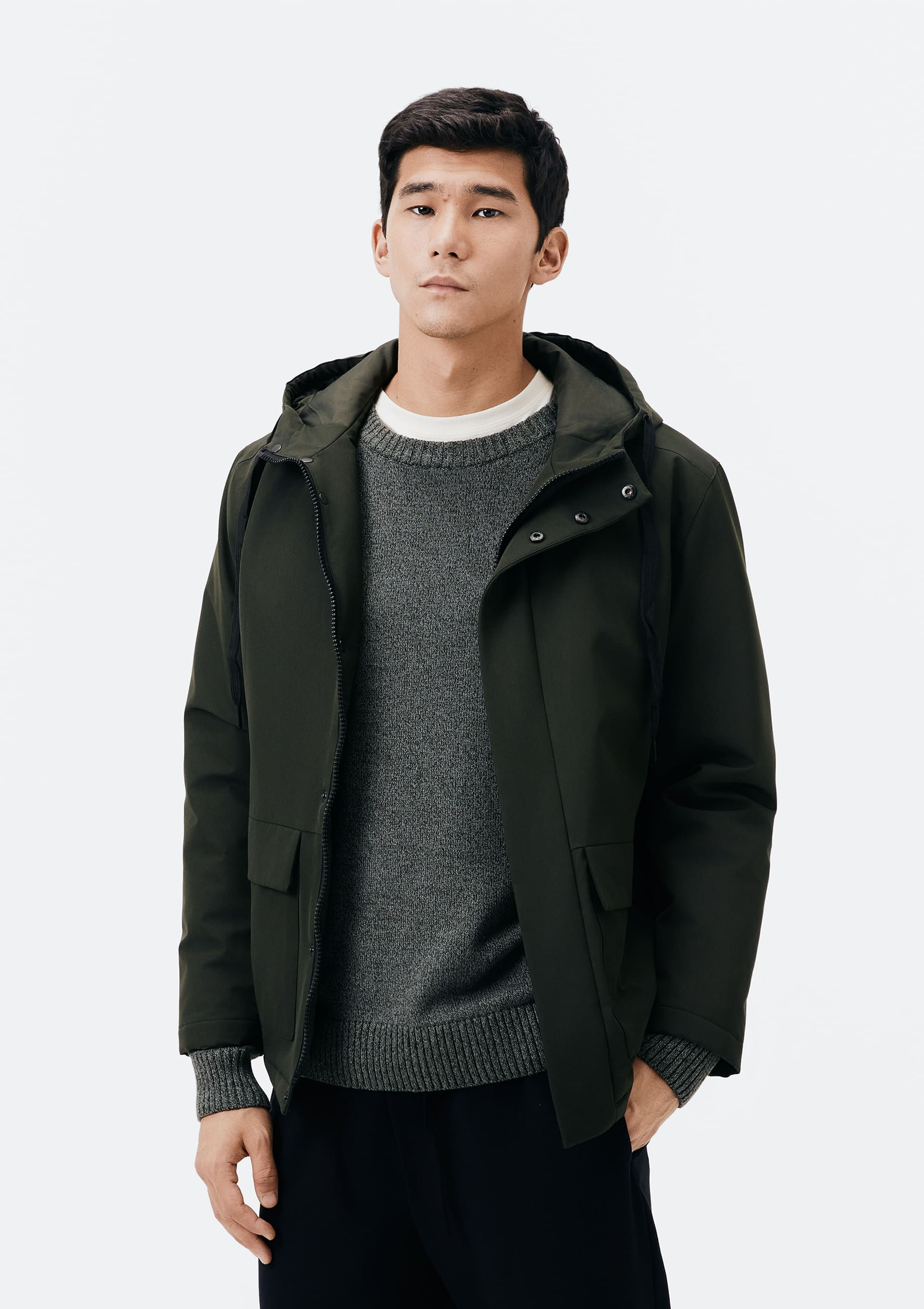 Jaqueta Parka Masculina Com Capuz