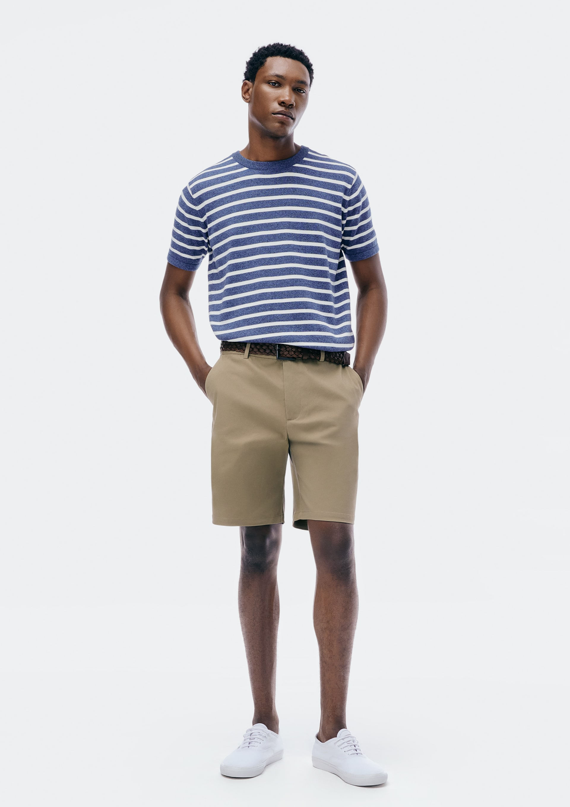 Bermuda Masculina Reta Cós Elástico