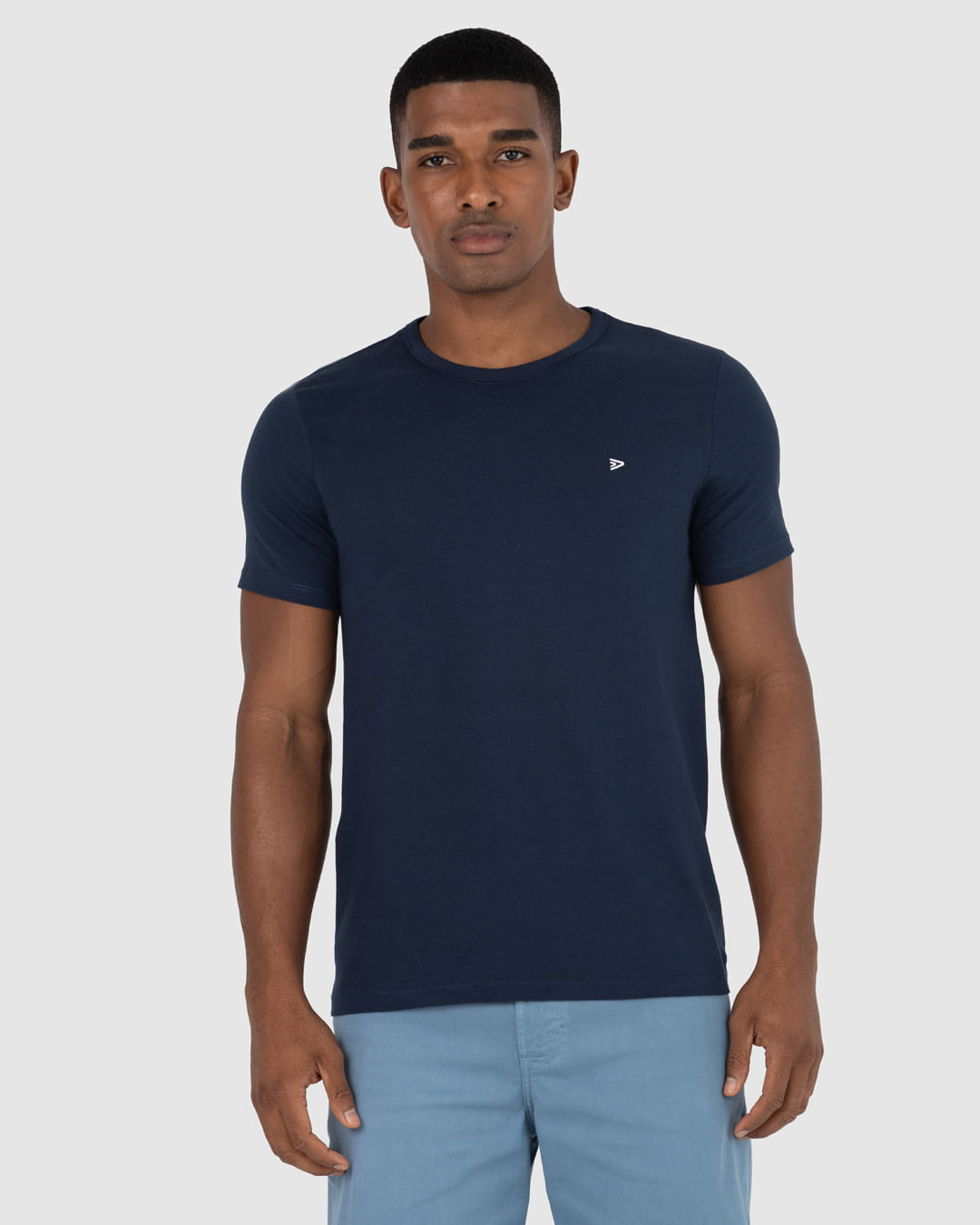 Camiseta Básica Masculina Slim Em Algodão