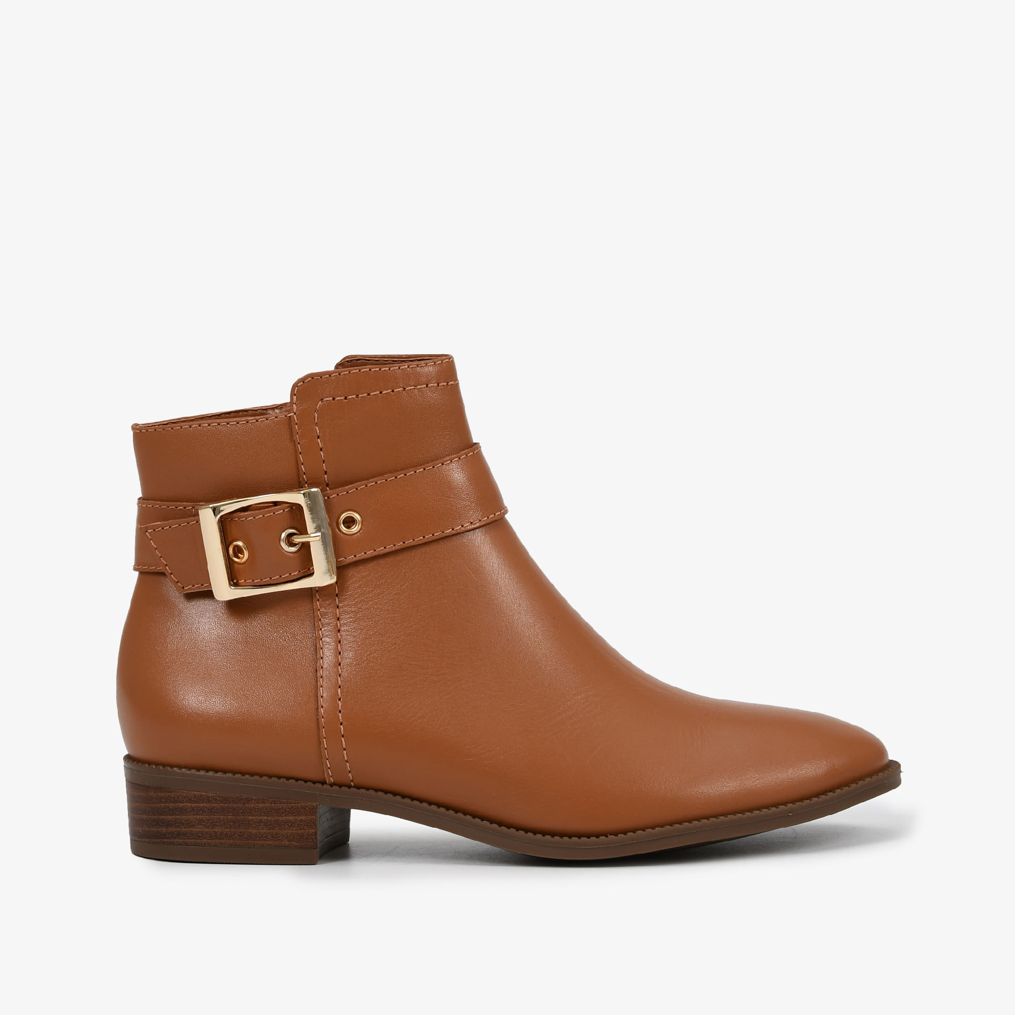 Bota Caramelo Mocca Cano Curto Couro