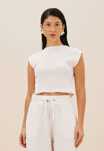 Cropped Justo Estonado G / OFF WHITE