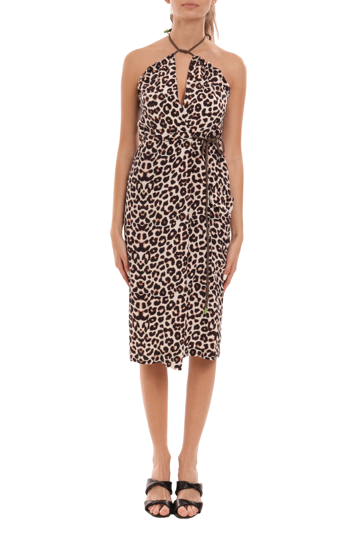Vestido Midi Viscose Estampado-36 - Animale by Dress & Go (DG37998)