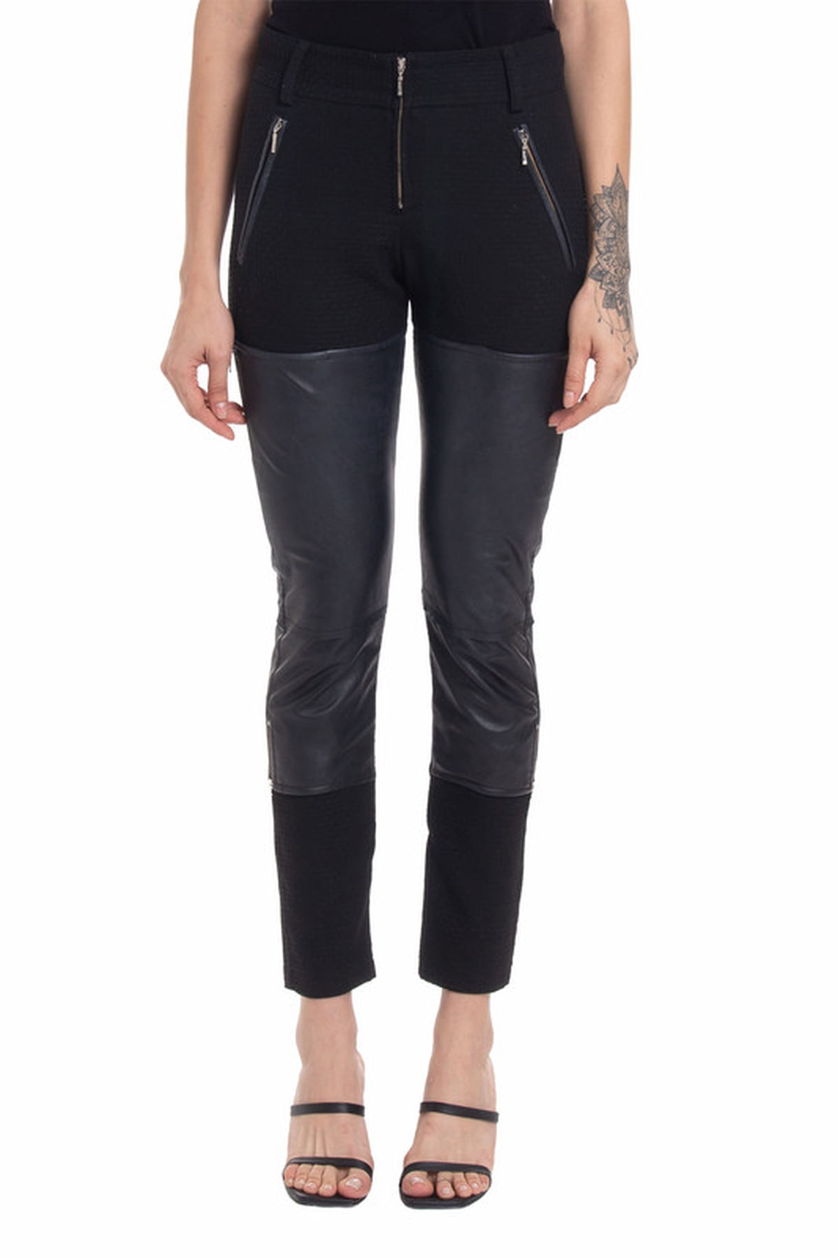Calça Reta Like Leather Preto-34 - Animale by Dress & Go (DG20199)