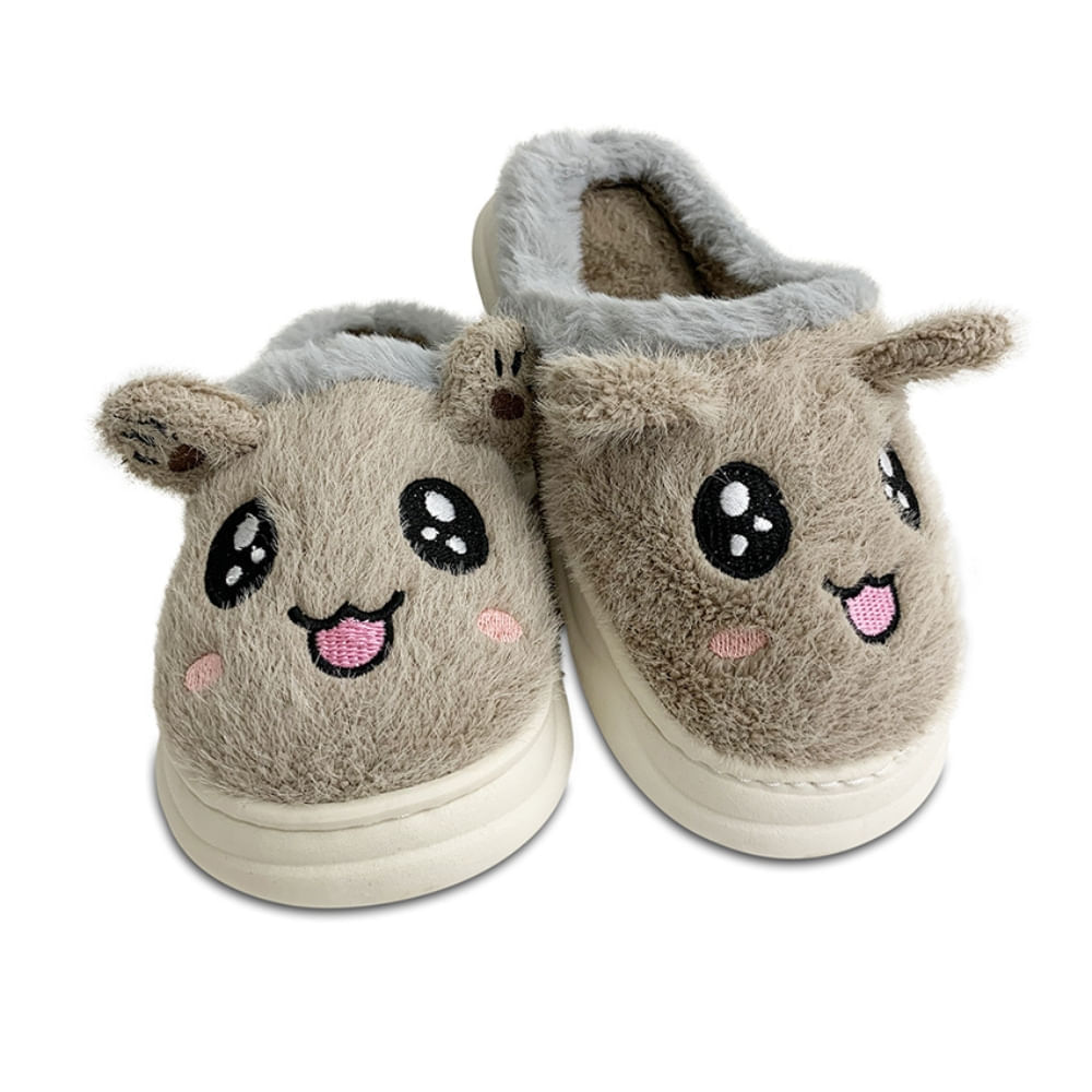 Pantufa Infantil Nuvem Mavi Marrom