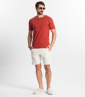 Camiseta Masculina Básica Meia Malha Diametro Vermelho M / Vermelho