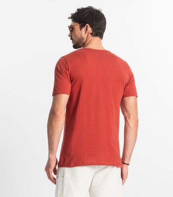 Camiseta Masculina Básica Meia Malha Diametro Vermelho M / Vermelho
