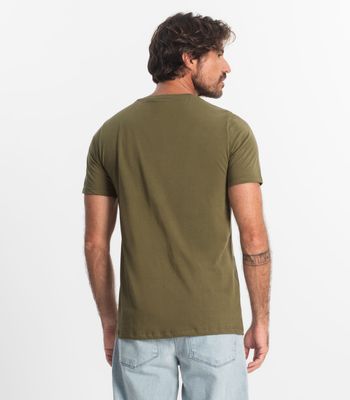 Camiseta Masculina Básica Meia Malha Diametro Verde P / Verde