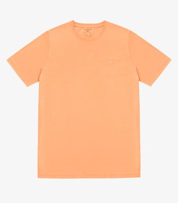 Camiseta Masculina Básica Meia Malha Diametro Laranja P / Laranja