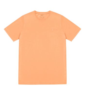Camiseta Masculina Básica Meia Malha Diametro Laranja P / Laranja
