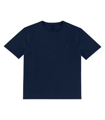 Camiseta Masculina Plus Size Meia Malha Diametro Azul Plus G2 / Azul