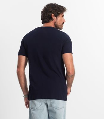 Camiseta Masculina Plus Size Meia Malha Diametro Azul Plus G2 / Azul