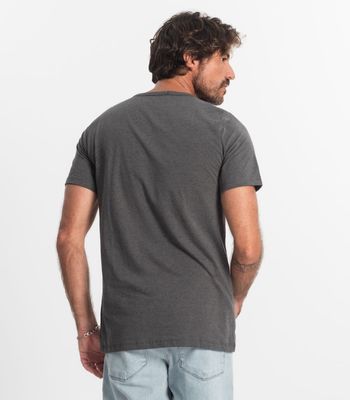 Camiseta Masculina Básica Malha Botonê Diametro Cinza P / Cinza