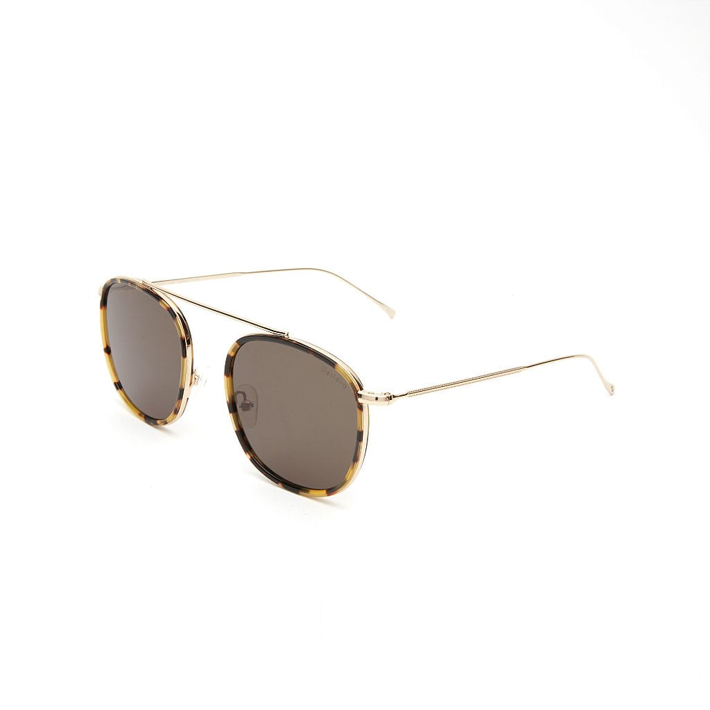 Illesteva Mykonos Ace Tortoise / Gold / Grey Flat