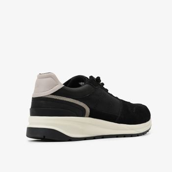 Tênis Esportivo Masculino Preto Tecido Couro 38