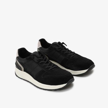 Tênis Esportivo Masculino Preto Tecido Couro 38