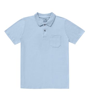 Polo Masculina Com Bolso Cotton Leve Diametro Azul P / Azul