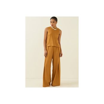 Blusa com Abertura Costas P / Bege