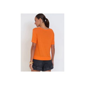 T-Shirt Basica Manga Curta Laranja PP / Laranja
