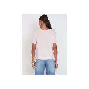 T-Shirt Basica Manga Curta Rosa PP / Rosa