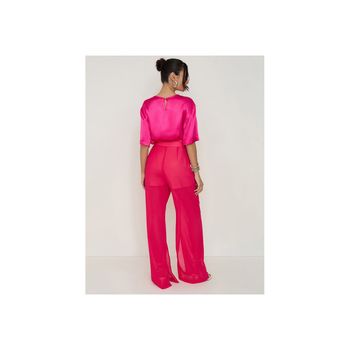 Calça Fluída com Transparência P / Pink