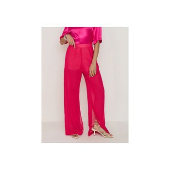 Calça Fluída com Transparência P / Pink