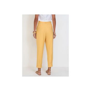 Calça Alfaiataria Cenoura Amarela P / Amarelo