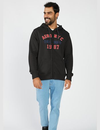 Blusa Moletom Masculino Aberto Aéropostale G / Preto