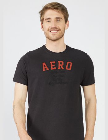 Camiseta Manga Curta Masculino Bordada Aéropostale GG / PRETO