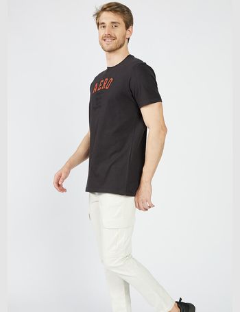 Camiseta Manga Curta Masculino Bordada Aéropostale GG / PRETO