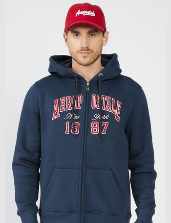 Blusa Moletom Masculino Aberto Aéropostale GG / AZUL MARINHO