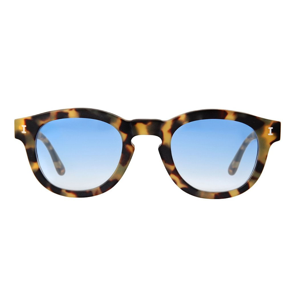 Illesteva Murdoch Matte Tortoise / Blue Gradient See Through