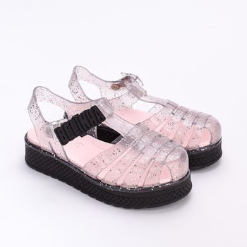 Sandália Infantil Plataforma Belinha Preto Gliter 33-34 / Preto