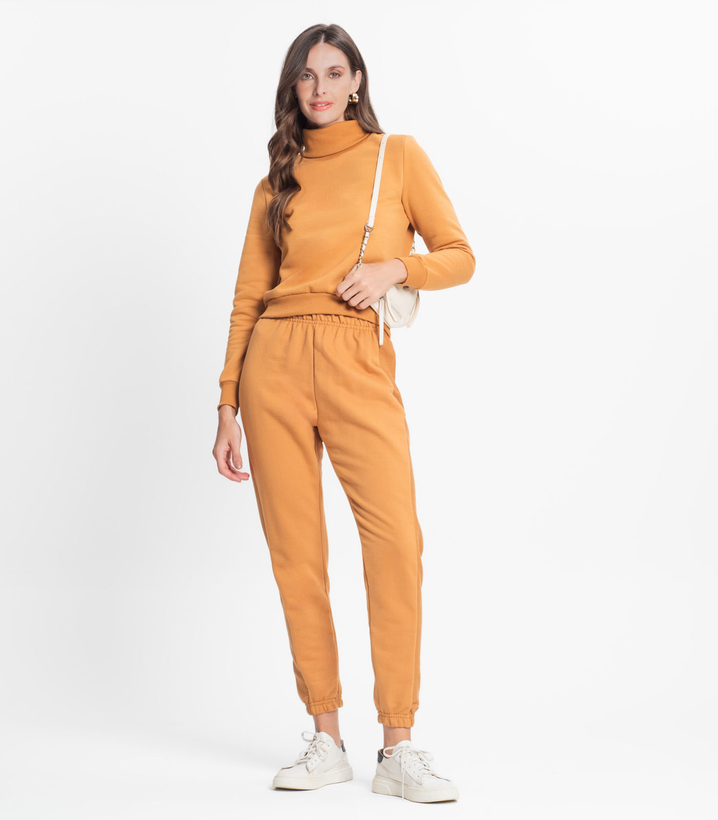 Calça Feminina Em Moletinho Rovitex Marrom