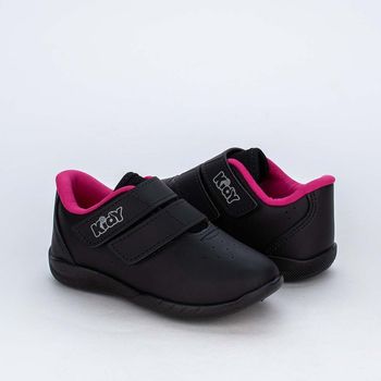 Tênis Infantil Kidy Usefull College Miami Preto E Pink 25 / Preto