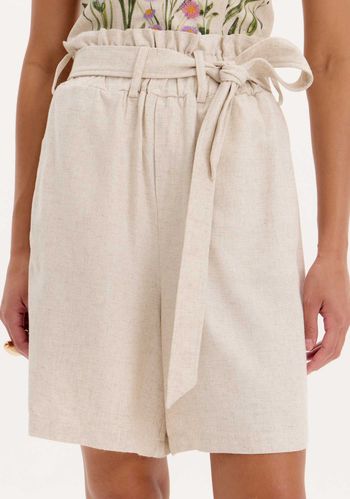 Bermuda Clochard Com Faixa Linho PP / A1664