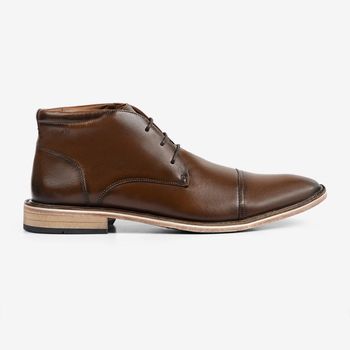 Bota Social Couro Macio Ferracini Masculino Open 6355-262I 37 / MARROM